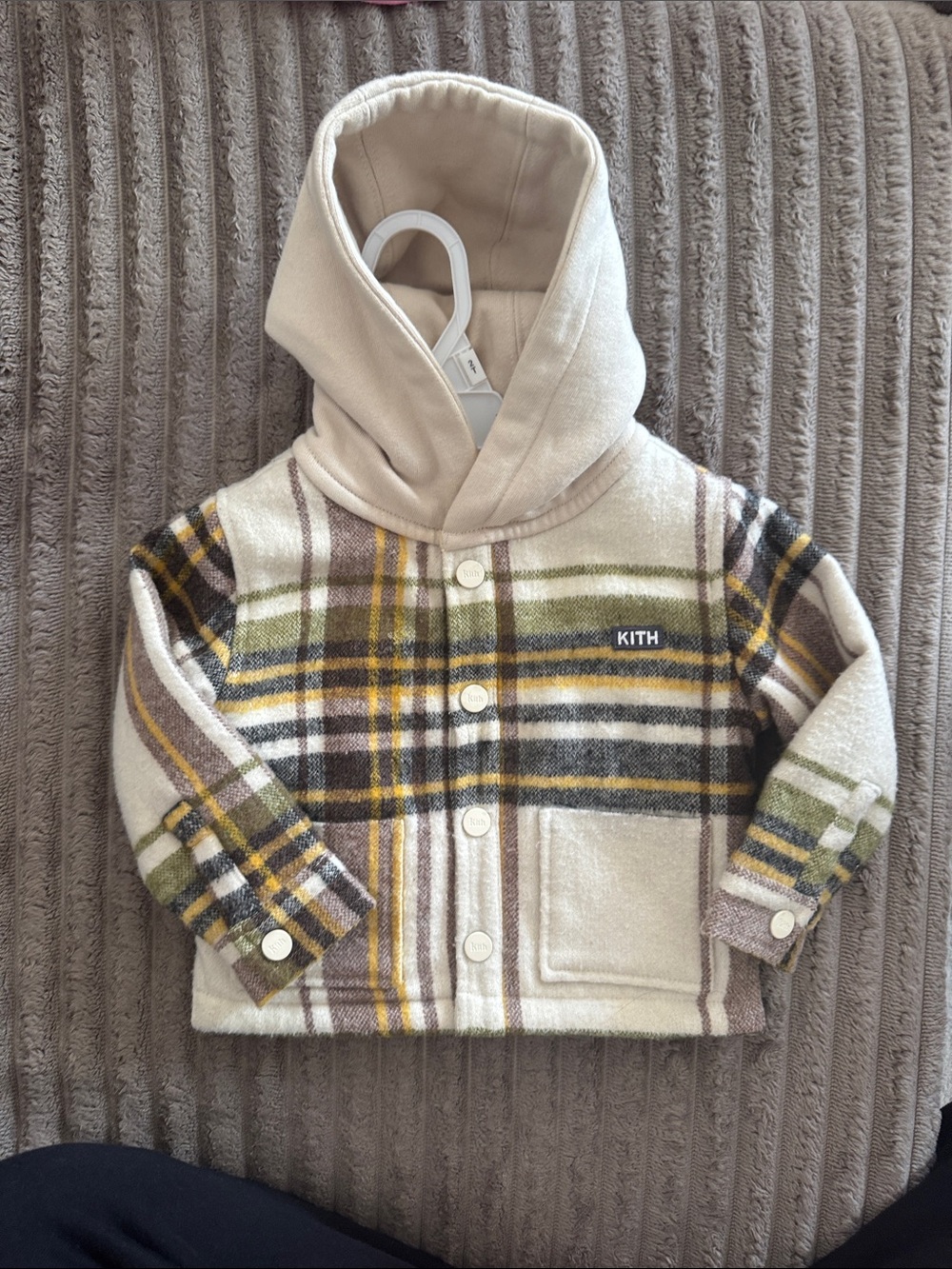 Kith Kids Jacket in Cream, Olive & Yellow